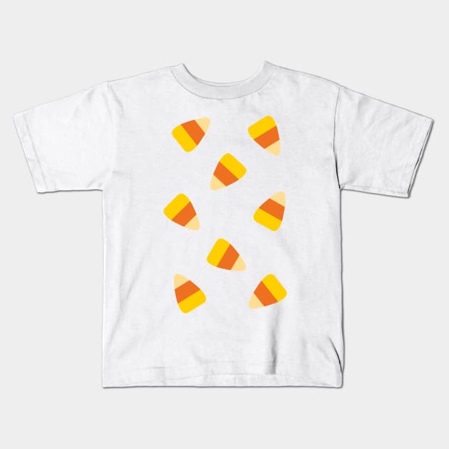 Candy corn pattern - Halloween Kids T-Shirt by Nikamii